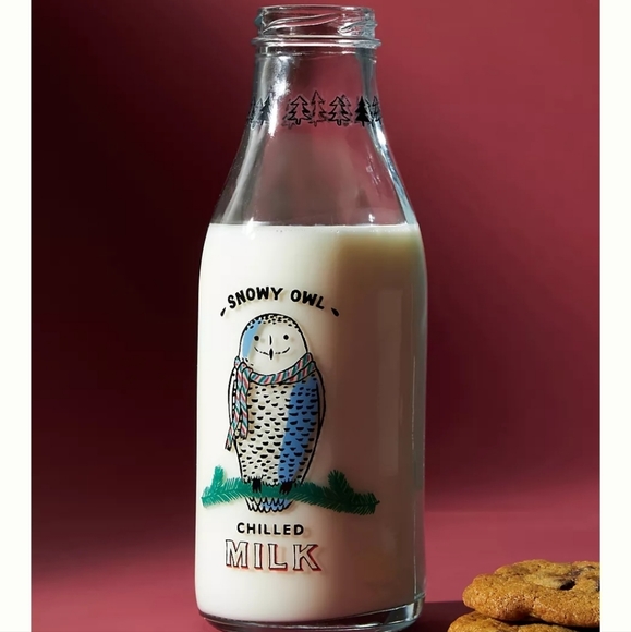Anthropologie Other - Anthropologie George & Viv Retro Milk Bottle - Snowy Owl Chilled Milk